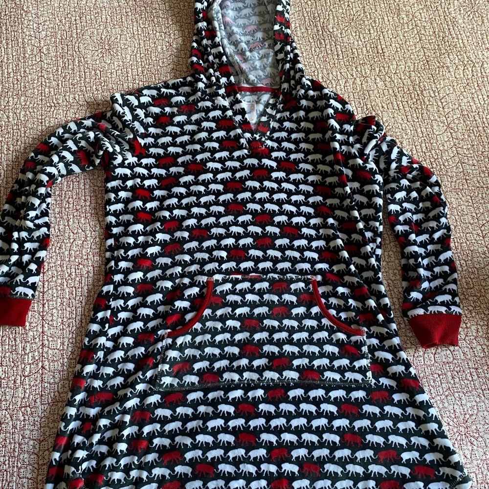 Alabama Elephant Print Pajamas with Hood
